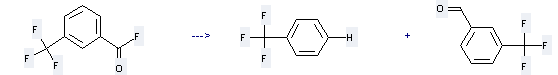 Benzoyl fluoride,3-(trifluoromethyl)- is used to produce 3-Trifluoromethyl-benzaldehyde and Trifluoromethyl-benzene